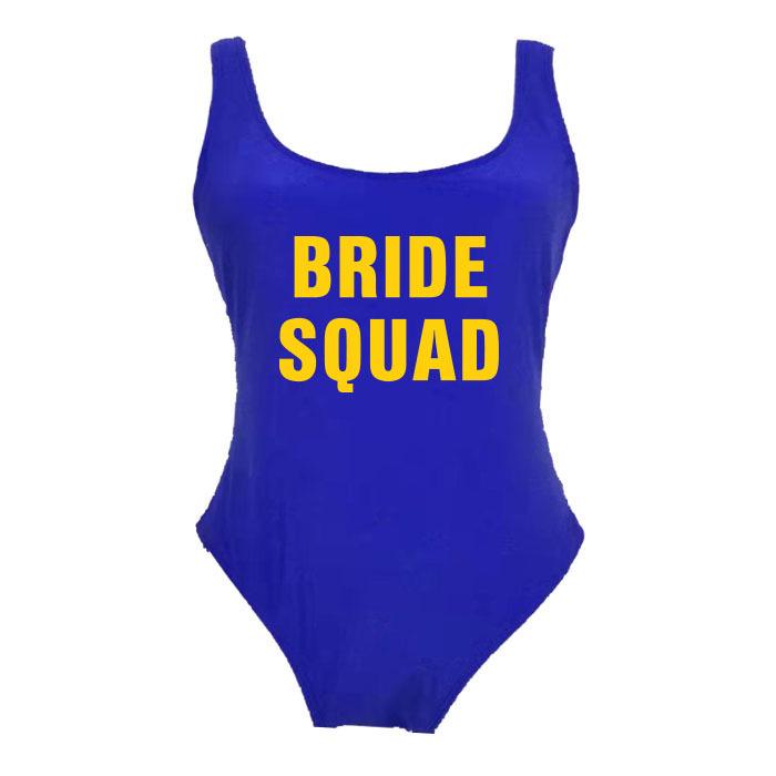BRIDE SQUAD One-Piece Sexy Slimming Bikini Swimsuit