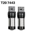 2Pcs Car 108SMD LED Brake Reversing Light Turn Signal T20 1156 1157 P21W Car Tail Light Motorcycle Bulb 12V