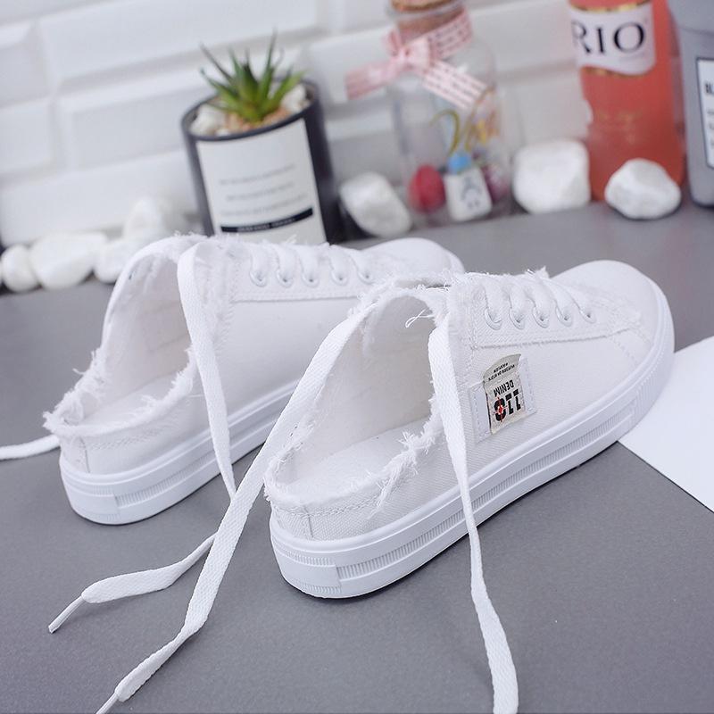 Fashion 2025 New Spring Summer Women Canvas Sneaker Low Top Denim Sneakers Ladies Lace-Up Flat Canvas Board Shoes Women Zapatos De Mujer