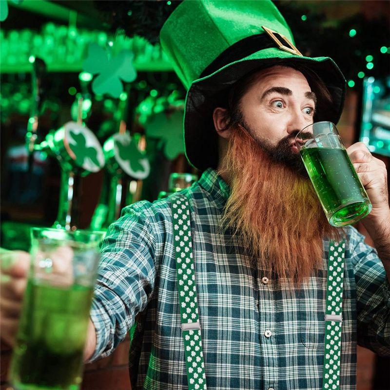 A20F-St. Patrick's Day Costume Accessories Set For Shamrock Socks Gloves Glasses Stickers Cosplay For Party Decoration