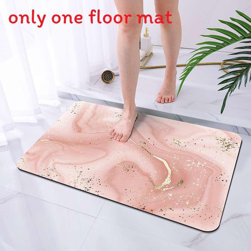 Marble Diatomaceous Bathroom Mat With Quick Drying And Non Slip Function For Home Decor