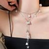 Lily Double-Layered Tassel Necklace Women's Gentle Elegant Fancy Accessible Luxury Fashion All-Match Clavicle Chain Ornament