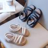 Kids Roman Shoes Soft Sole Non-slip Girls Beach Shoes Open Toes Minimalism 2025 Summer New Children Sandals Trendy Ins Sweet