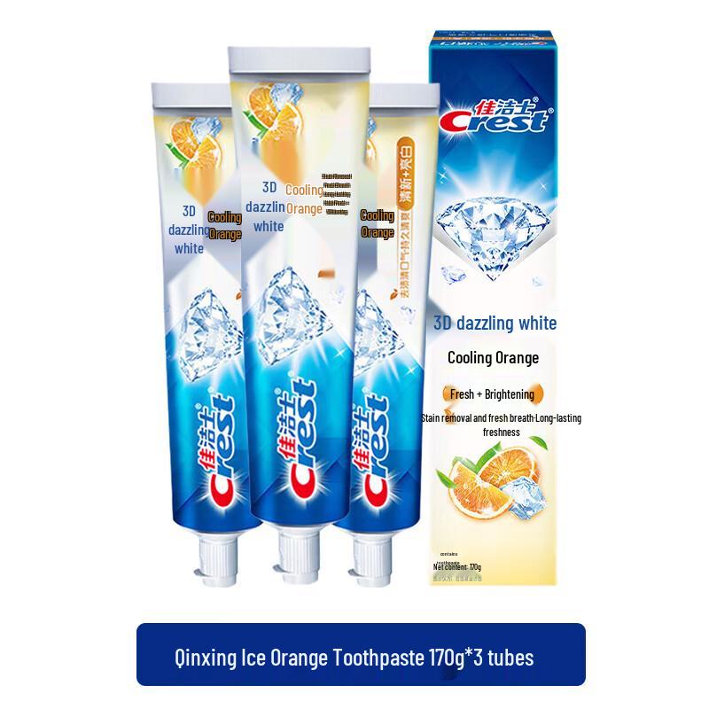 

Crest 3D White Refreshing Orange Mint Toothpaste 3 x 170g