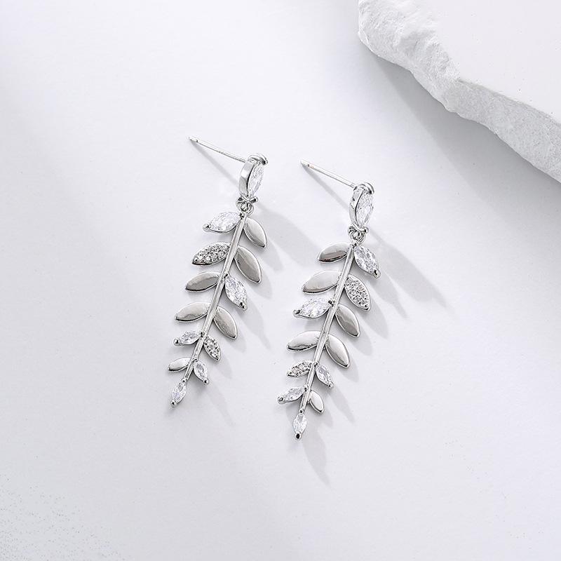 

[Мирные годы] Изысканные серебряные серьги-кисточки с пшеницей для женщин - Элегантные новогодние украшения