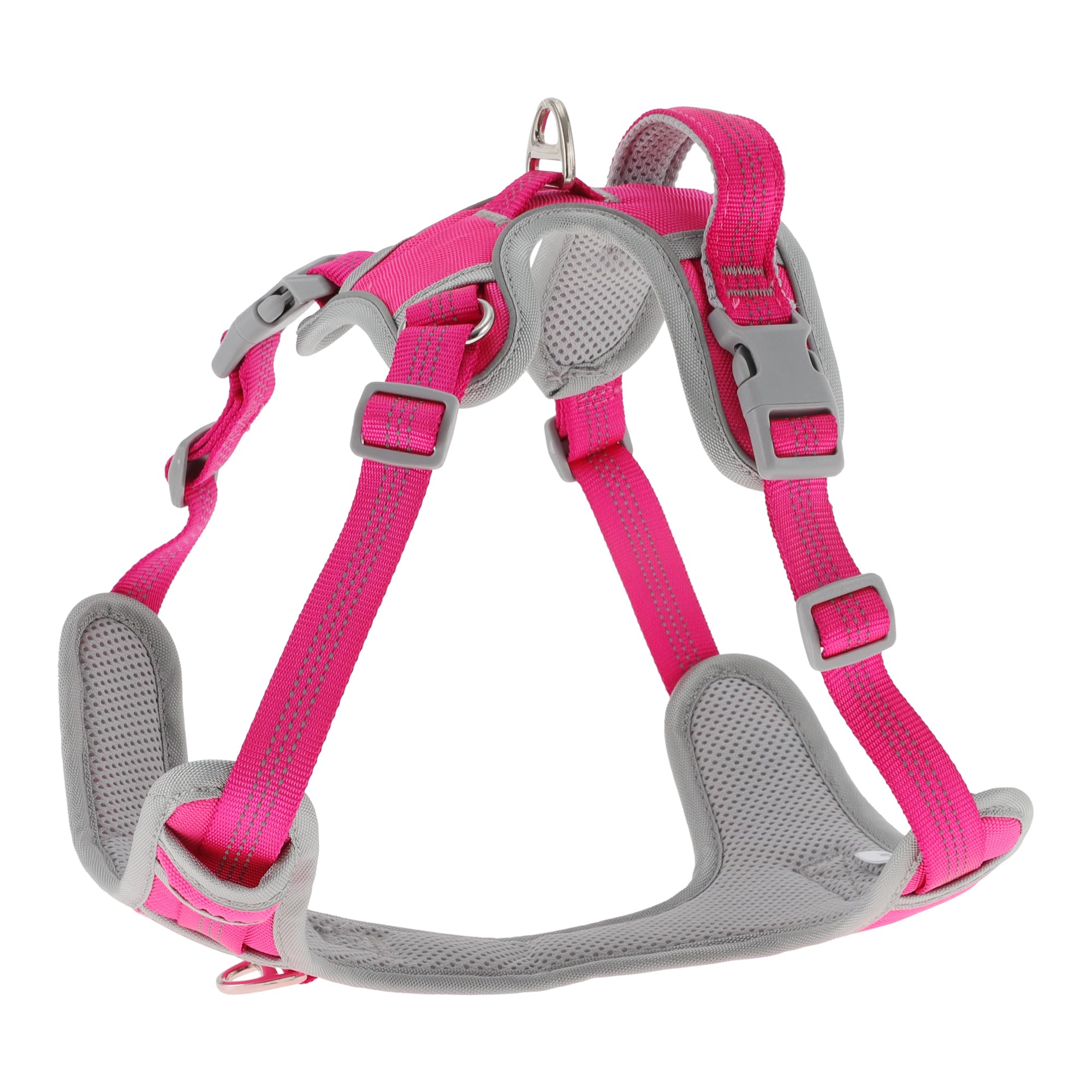 RENEWREVITAL Dog Reflective Dog Adjustable Dog Vest Double Layer Easy for and Large Rose Red Harness, Harness, Harness, Control, Small, Medium, Dogs,