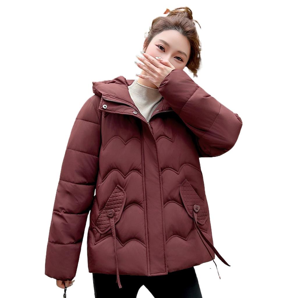 Winter New Cotton-padded Clothes Cotton-padded Clothes Hooded Versatile Loose Foreign Look Thin Cotton-padded Jacket Jacket