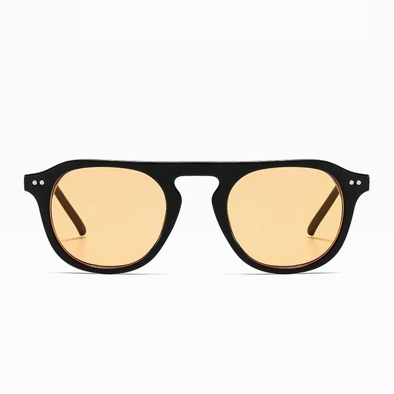 Popolari Moda Rotondi Occhiali da Sole da Donna Primavera Estate Luminosi Vacanza Spiaggia Vintage Unghie di Riso Occhiali Hip Hop Decorativi