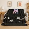 Kpop BBTS Fashion Group Stern Flanelldecke Weiche Warme Überwurfdecke für Schlafzimmer Wohnzimmer Bett Reise Camping Picknick Geschenk
