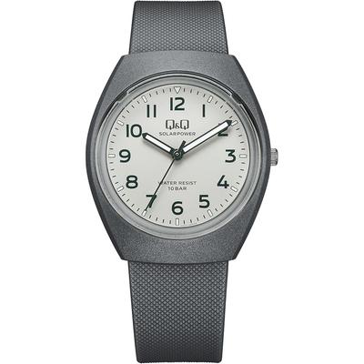Citizen Q&Q Solar Analog Watch 10 Bar Water Resistant Lightweight Steel Gray