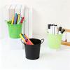 Huaqianguhh Creative Iron Pen Holder, Rustic Desk Organizer for Office, Metal Pencil Cup Makeup Brushes, Small Storage Bucket Office And Home Use