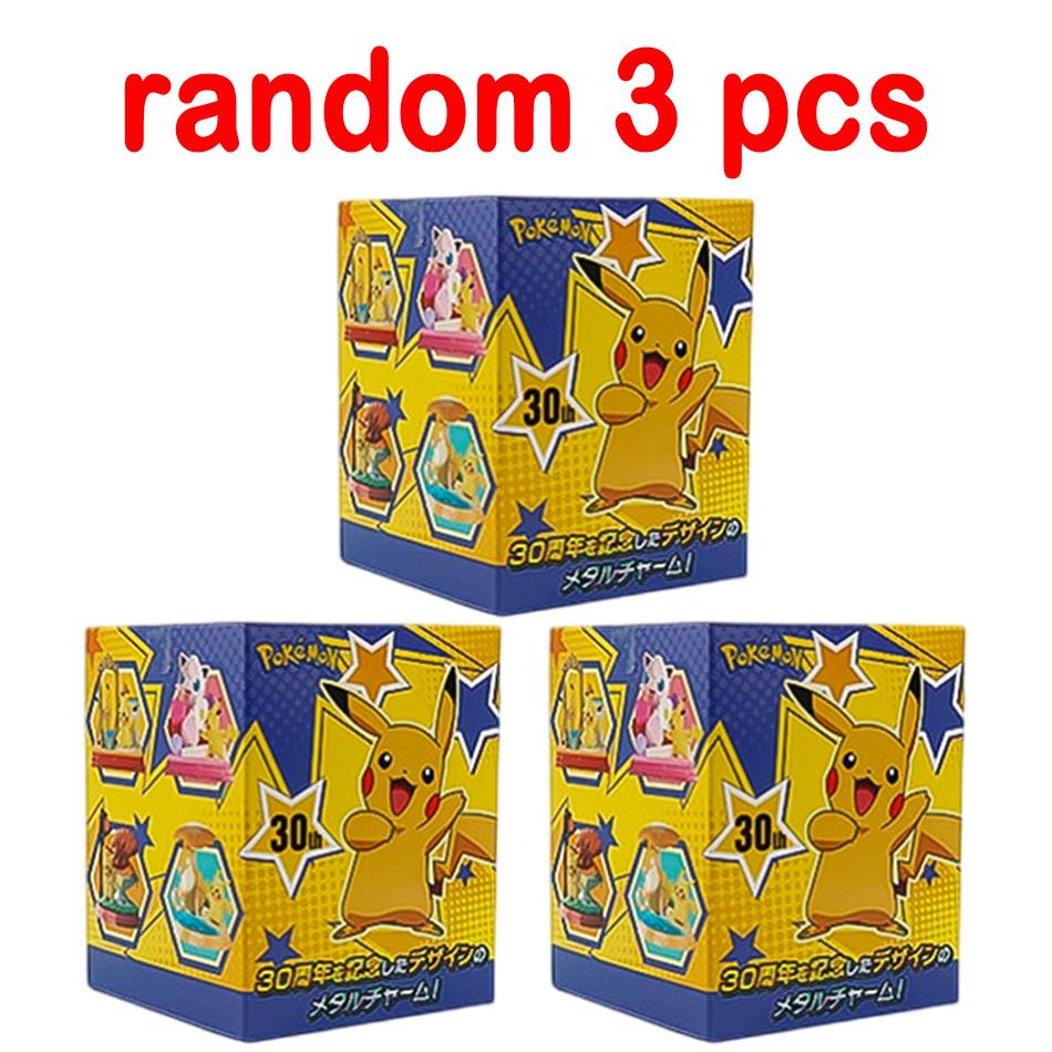 1-6pcs Pok É Mon Blind Box 30th Anniversary Commemorative Edition Pikachu Anime Models Desktop Decorations Pok É Mon Toys Gifts