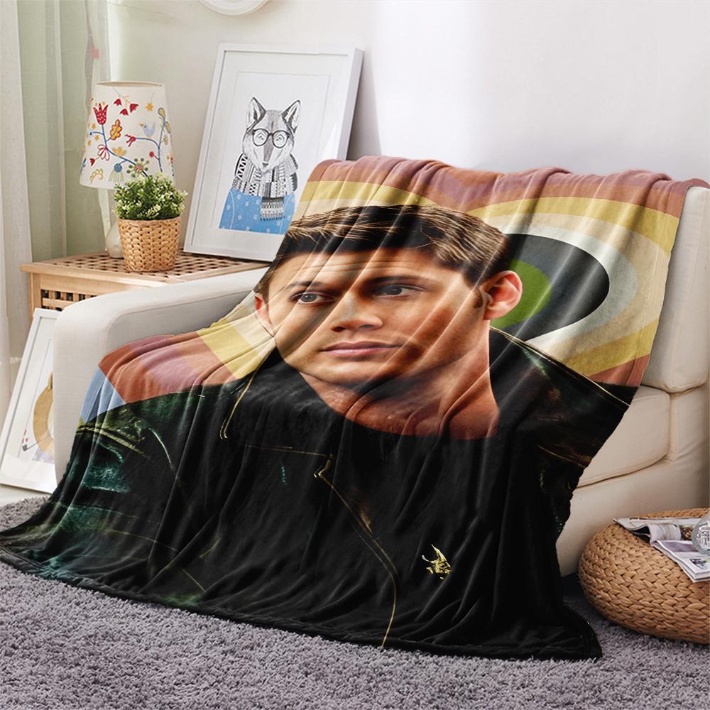 1 st Dean Winchester Tryck Flanellfilt, Högkvalitativ Alla Årstider, Heminredning, Värme och Komfort, Perfekt för Julklappar