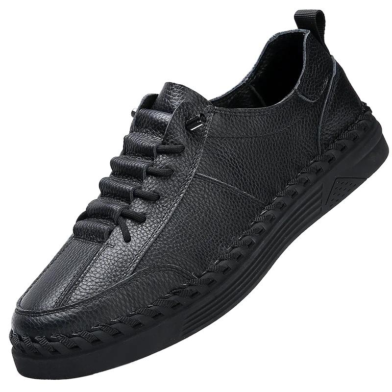 

Брендовые мужские туфли Muller из натуральной кожи 2024 года, роскошные дизайнерские туфли на плоской подошве, повседневные кожаные кроссовки для ходьбы на открытом воздухе 44 чёрный