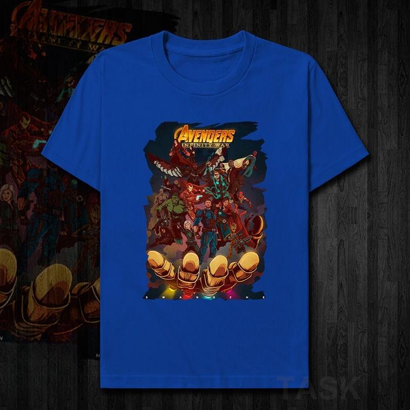 2026 Licencovaná trička Avengers Alliance Avengers Heroes s filmovým potiskem, pohodlná nadměrná velikost pro muže a ženy, krátký rukáv