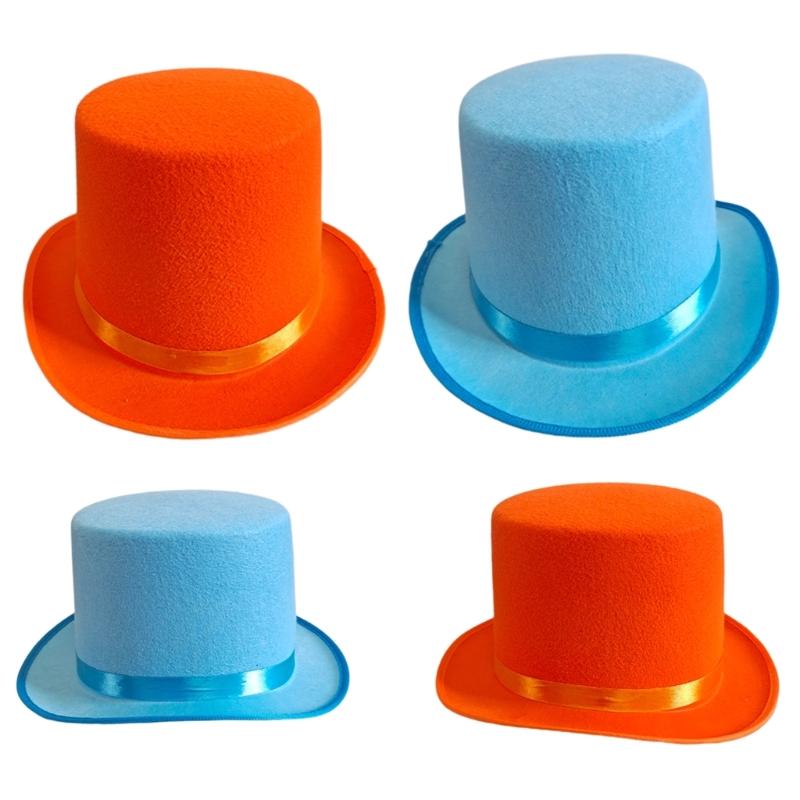 Sombrero de Copa de Mago para Cosplay Fieltro Gorro de Mago Accesorio para Disfrazar Adultos Adolescentes