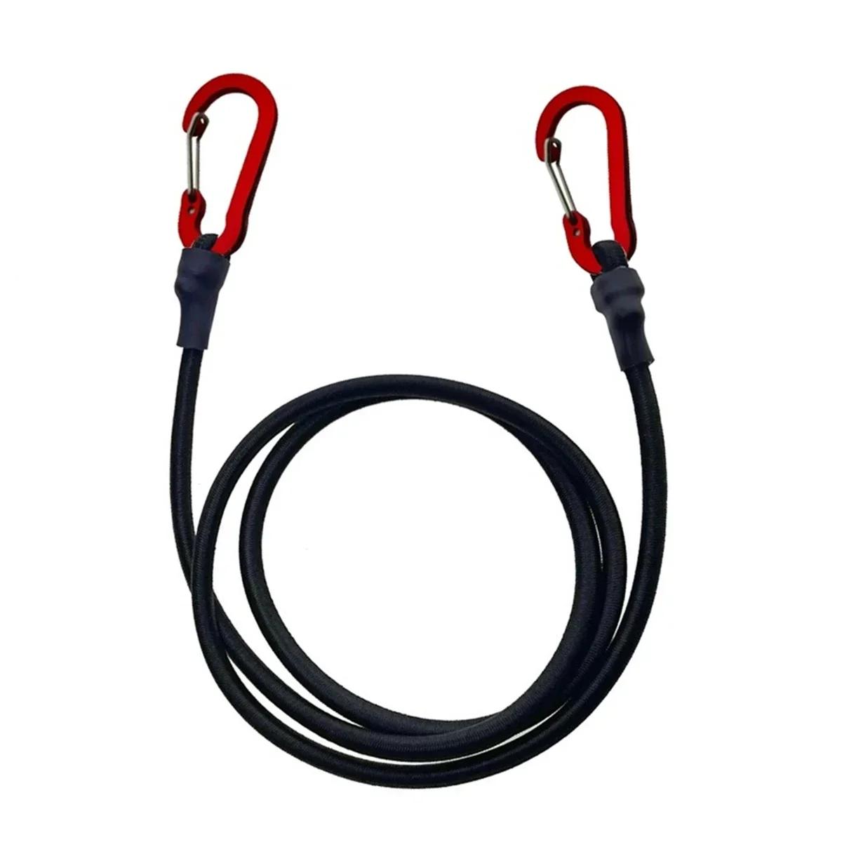 120cm Heavy Duty Bungee Cord Elastic Tie Strap String Carabiner Hooks Kayak Cycling Luggage Packing Ropes Camping  Accessories