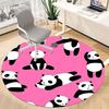 1pc Panda Circle Office Round Area Rug, Under Office Chairs Bedroom Living Room Home Decor, Room Deco, Available in Various Sizes