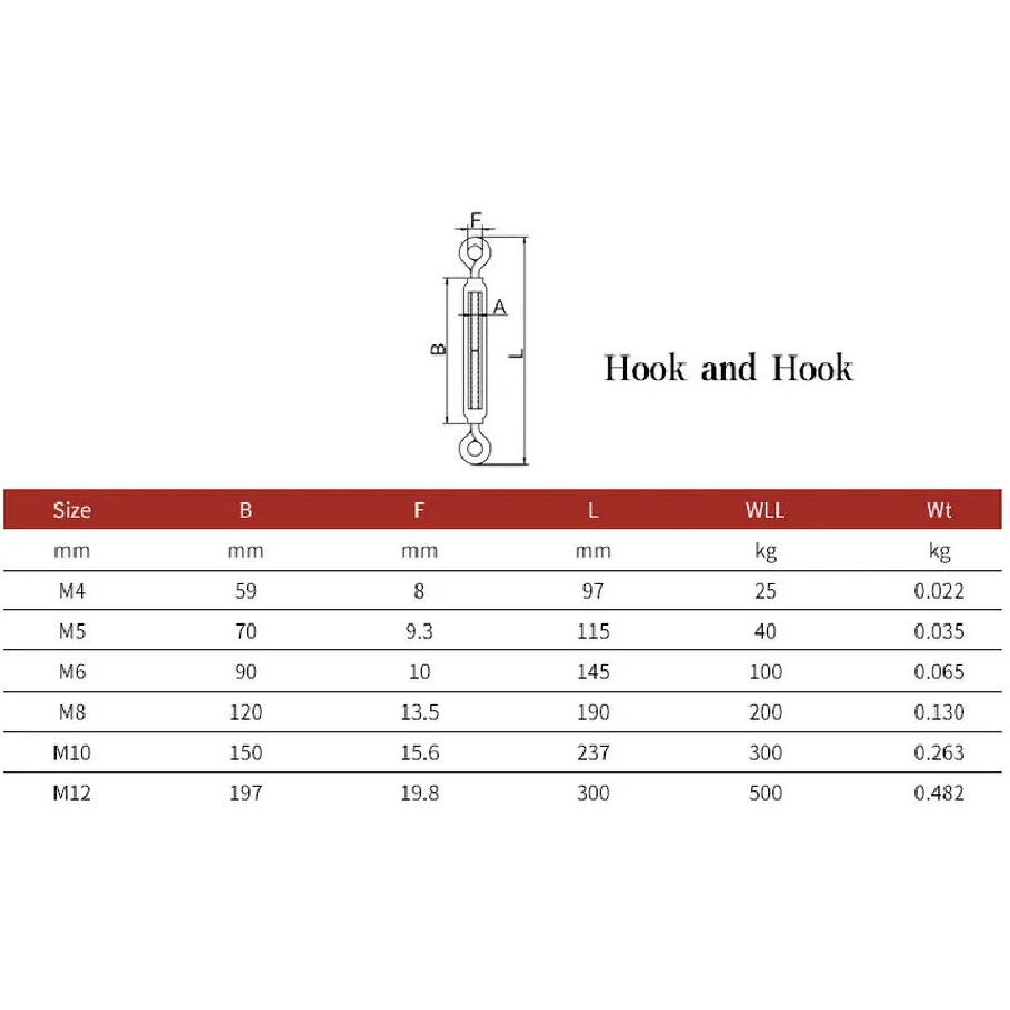 Stainless Steel 304 Adjust Chain Rigging Hooks & Eye OC OO CC Type Turnbuckle Wire Rope Tension Device
