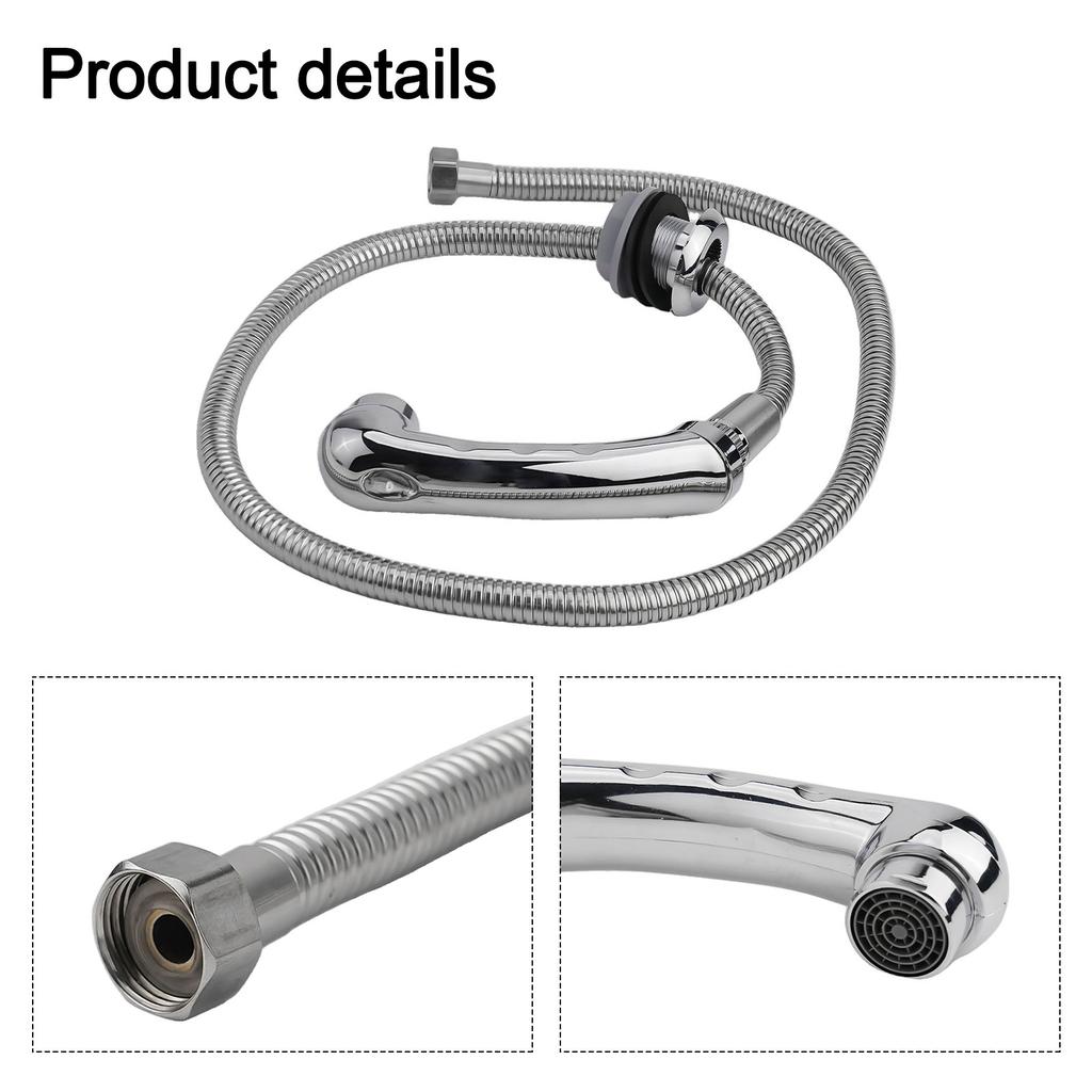 Hose Nozzle With Hose 1PCS Alloy+ABS Nozzles Shampoo Beds Shampoo Bowls Silver Sinks For Hair Salons Shampoo Beds