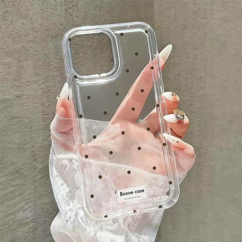 Polka Dots Simple Design Phone Case For iPhone 17 Pro Max 16 15 Pro 14 13 12 11 XR XS 17Air 16 Plus 16E Clear Bumper Cover