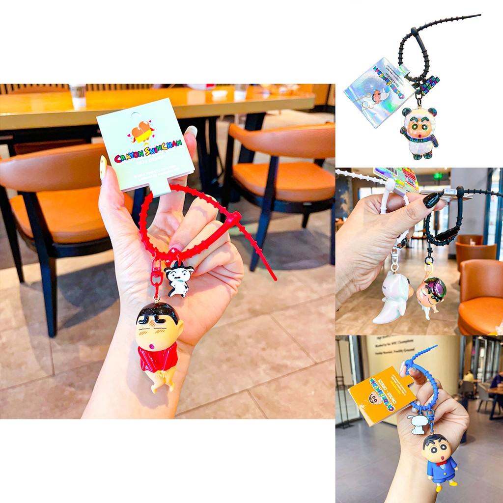 Adorable Crayon Shin-chan Pvc Alloy Keychain Cute Cartoon Pendant For Gifts And Accessories