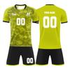 Men Soccer Uniform Set Quick Dry Short Sleeve Jersey and Shorts Comfortable Athletic Sportswear for Training Match
