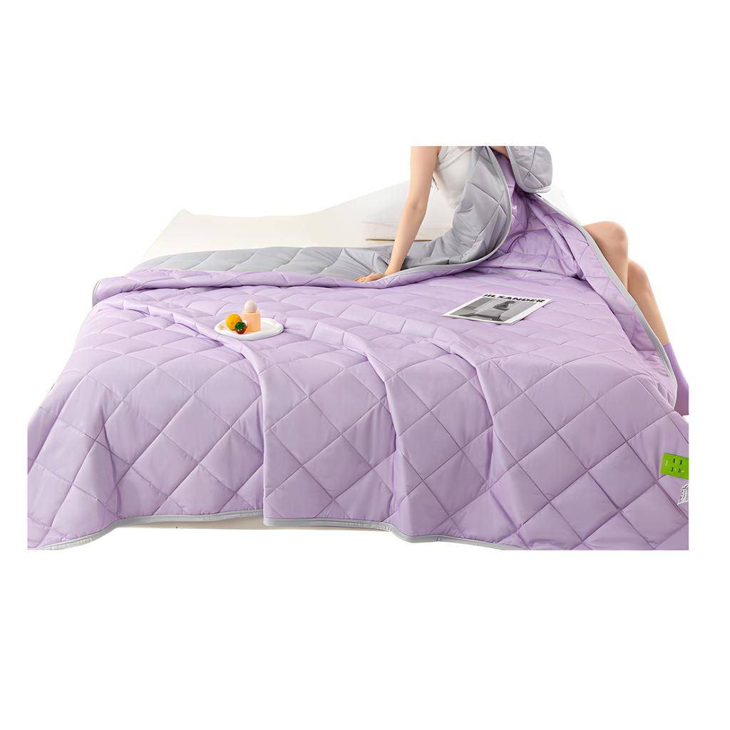 Cool Ice Silk Summer Quilt Solid Summer Quilt Air Conditioning Quilt Summer Thin Grade A Cooling Blanket Lightweight Cool Duvet