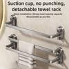 Bathroom Wall Suction Cup for Mounted Multi-Layer Towel Holder -Space-Saving Bathroom Storage Organizer for Towels & Accessories