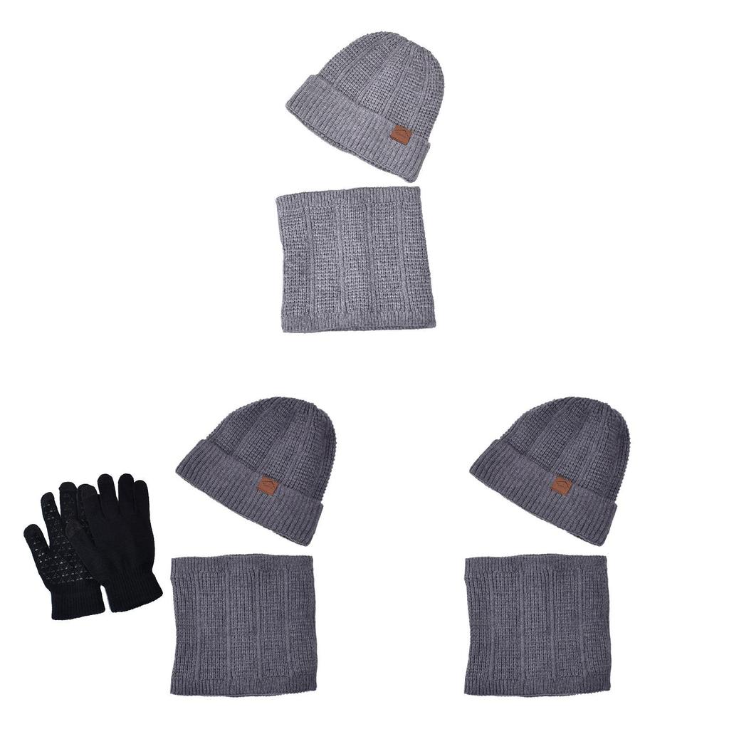 Winter Knit Hat Scarf Set For Men With Warmth Protection