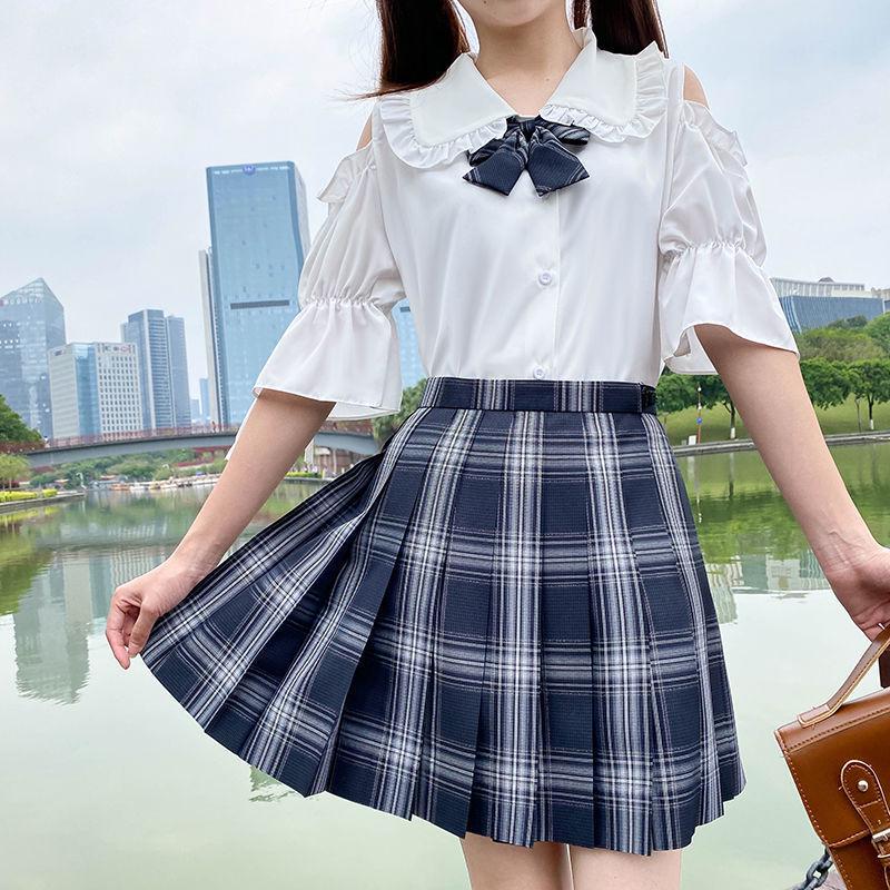 Sweet Japanese JK Doll Collar Shirt - Fresh College Style, Loose Fit, Long & Short Sleeves for Students, Perfect for Summer and Autumn.