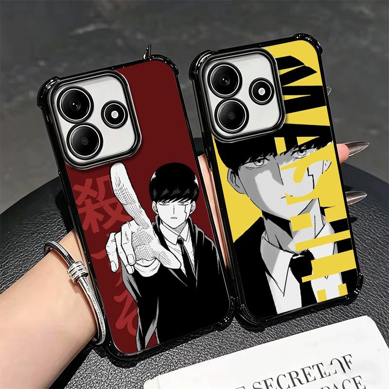 Mashle Magic And Muscles Anime Plating Phone Case For Xiaomi Redmi Note 14 15 Pro Plus 13 12 11 11S 11T 10 9S 9 5G Anti-Fall Air
