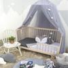 Rainbow Bed Canopy Lace Net Unique Pendant Play Tent Bedding for Kids Playing Reading with Children Round Dome Netting Curtains Baby Boys Girls Games