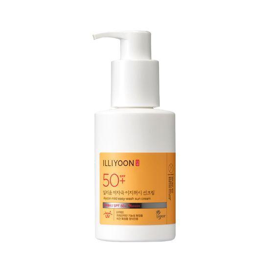 Korean Mild Easy Wash Sun Cream SPF50+/PA++++ – ILLIYOON 150ml Sensitive Skin Sunscreen, Daily UV Protection