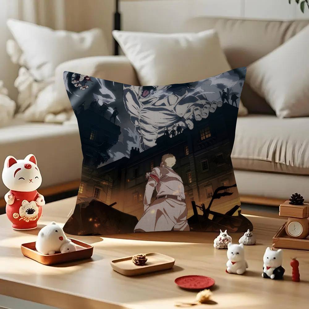 Anime Attacks On Titan   Cushion Cover Car Throw Pillow Case For Sofa Car Christmas Gift