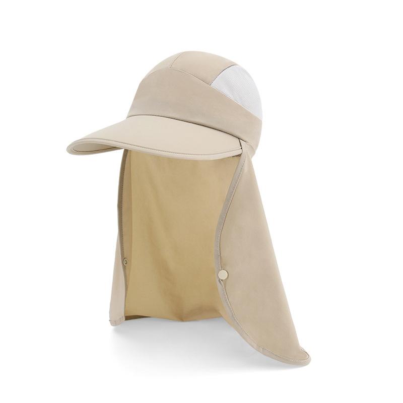 

Summer Sun Hat Women s Big Corned Shawl Neck Protection Integrated Baseball Cap Men s Outdoor Mountaineering Fishing Sunscreen Sun Hat хаки