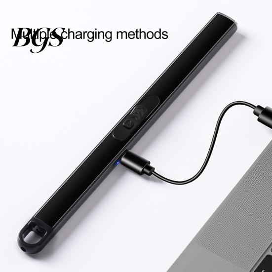 Portable Windproof Igniter 1 Set Electric Long Handle Double Safety Switch USB Charging for Camping Picnic Home Use Safe Ignition Device