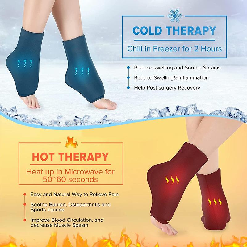 Reusable Foot Ice Pack Wrap For Plantar Fasciitis Cooling Sock  Cold Therapy Gel Foot Pack For Ankle Pain Relief Arthritis