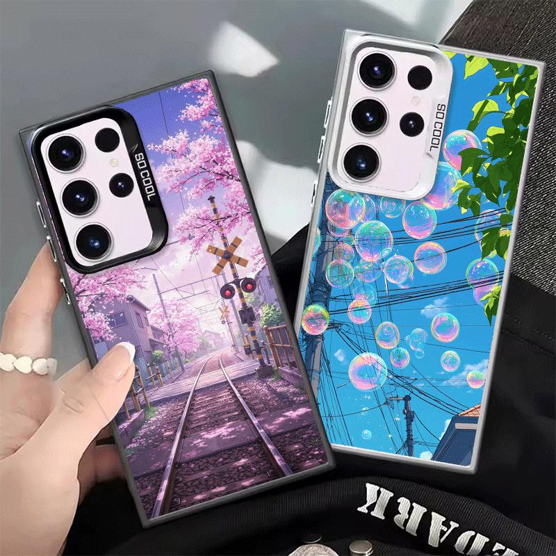 Anime Aesthetic Scenery Shockproof Phone Case for Samsung Galaxy S26 Edge S25 Ultra S24 FE S23 Plus S21 Cover Anti Fall Fundas