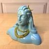 Adiyogi Shiva Statue für das Armaturenbrett, Puja & Geschenk, Mahadev Murti, Idol, Shankara für Heim- & Bürodekoration/Diwali-Geschenkartikel (Packung mit 1) (Pastellblau)
