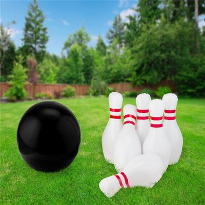 1 juego de bolos inflable portátil para niños, pelota de juguete para exteriores