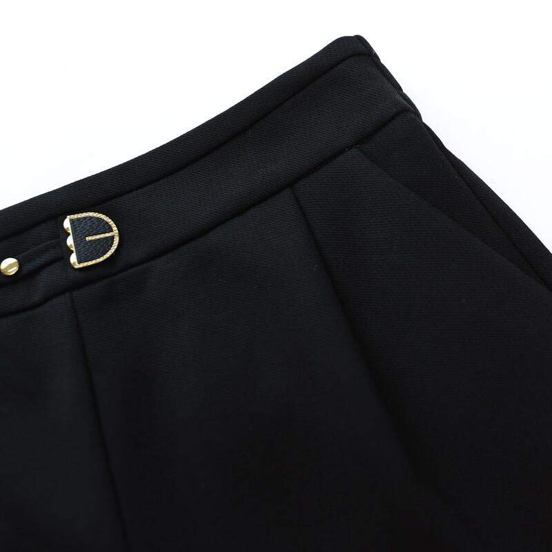 Pasiter Women's Elastic Waist Slim-Fit Trousers