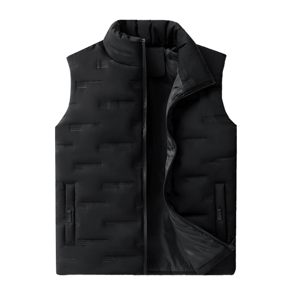 Traje de Moda de Algodón Cálido para Hombre, Conjunto de Tres Piezas, Chaqueta Acolchada, Chaqueta de Invierno, Chaleco Acolchado y Pantalones, Atuendos Casuales Hombre