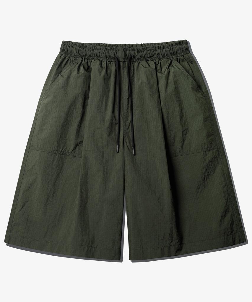 EZKATON Square Rib Shorts Khaki Mmsp6801