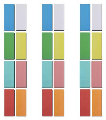 Kolorowe magnetyczne 40 dla i Idealne do zarządzania harmonogramem i Etykiety dwustronne, 8x3cm, arkusze, wielokrotnego użytku, biura, magazyny, szkoły, lodówki,