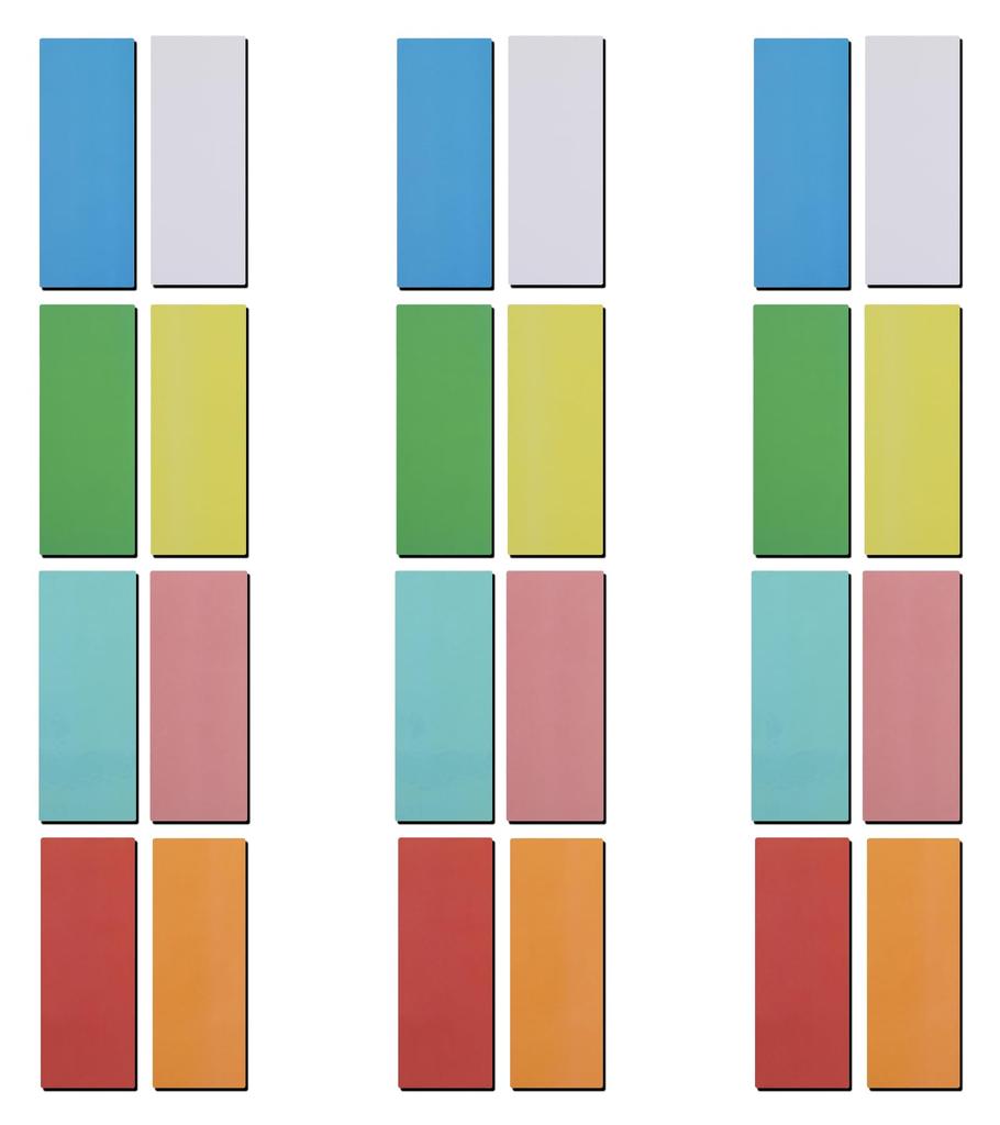 Color Magnetic 40 for and Ideal for Schedule Management and Double-sided Labels, 8x3cm, Sheets, Reusable, Offices, Warehouses, Schools, Refrigerators,