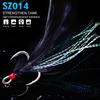 PRO BEROS Triple Fish Hooks with Feather Pendant - Barbed Au Jin Fishing Tackle