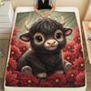 1Pc Cartoon Print Flannel Blanket, High Quality Comfortable for All Seasons, Home Decor, Warmth and Comfort, Perfect for Christmas Birthday Gift