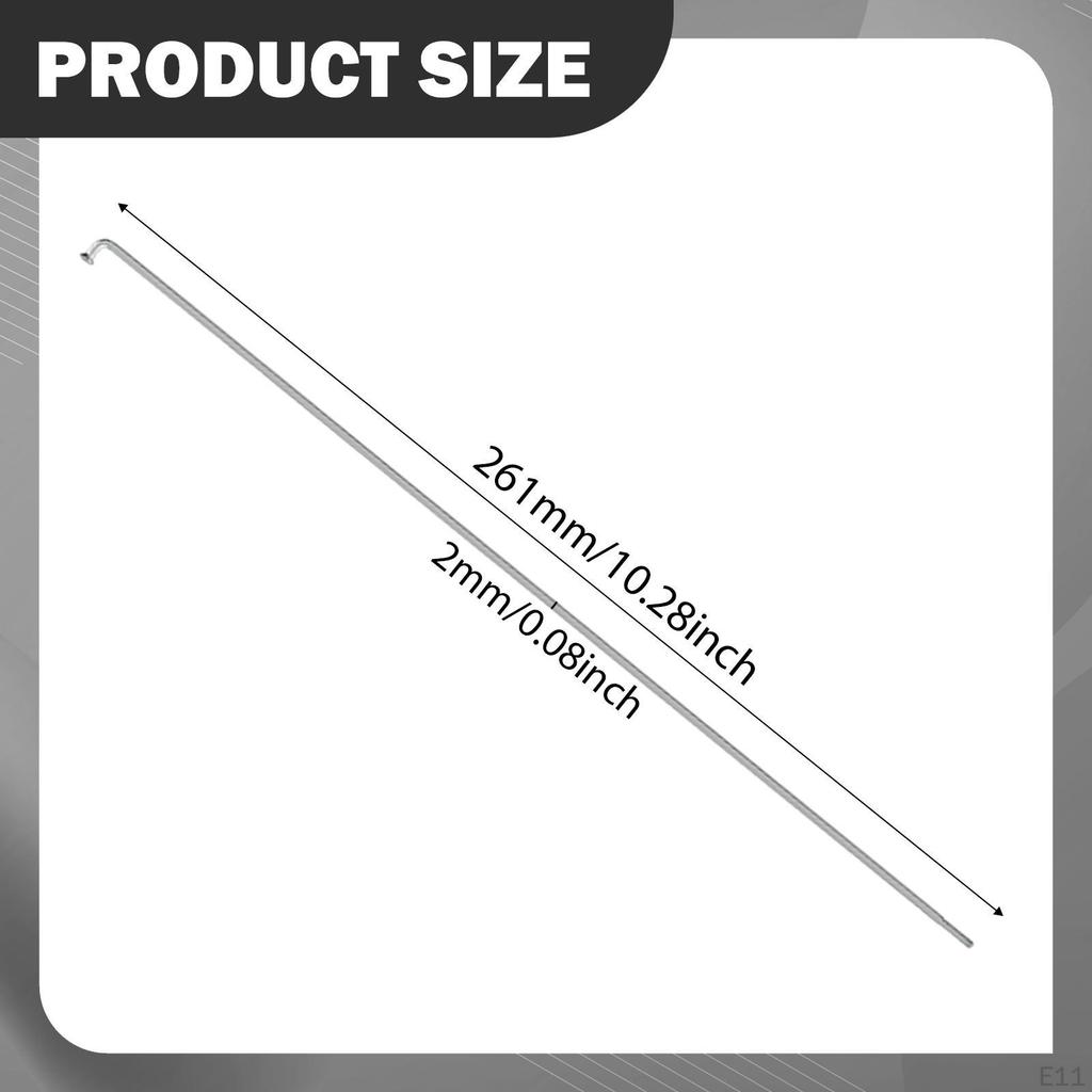 10Pcs Stainless Steel Bike Spokes 2mm Impact Resistance Part Repair with Spoke for Mountain