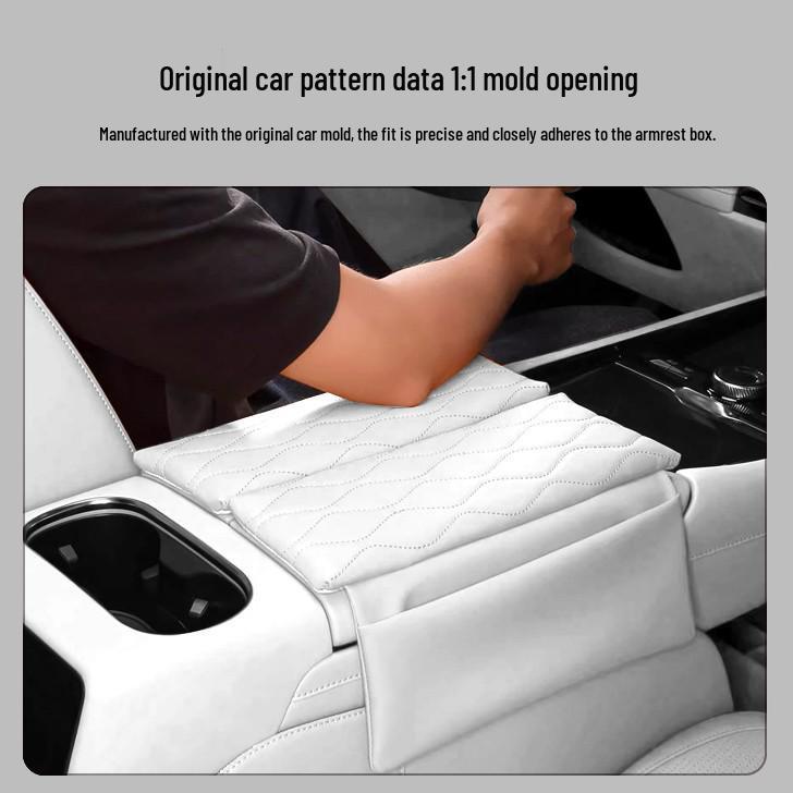 Leather Armrest Cover Pad for 26 Zhiji LS9 Models - Protective, Height-Boosting Center Pad